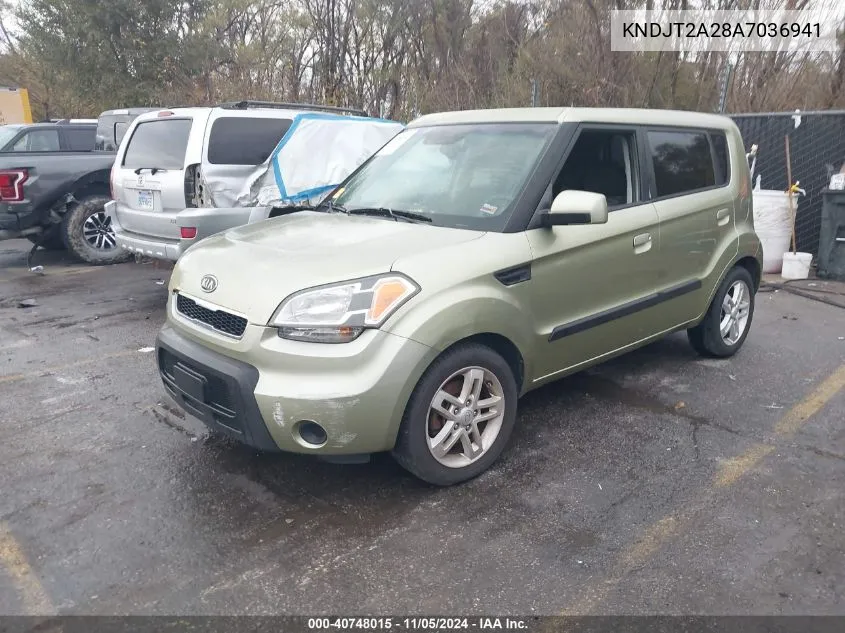 2010 Kia Soul + VIN: KNDJT2A28A7036941 Lot: 40748015