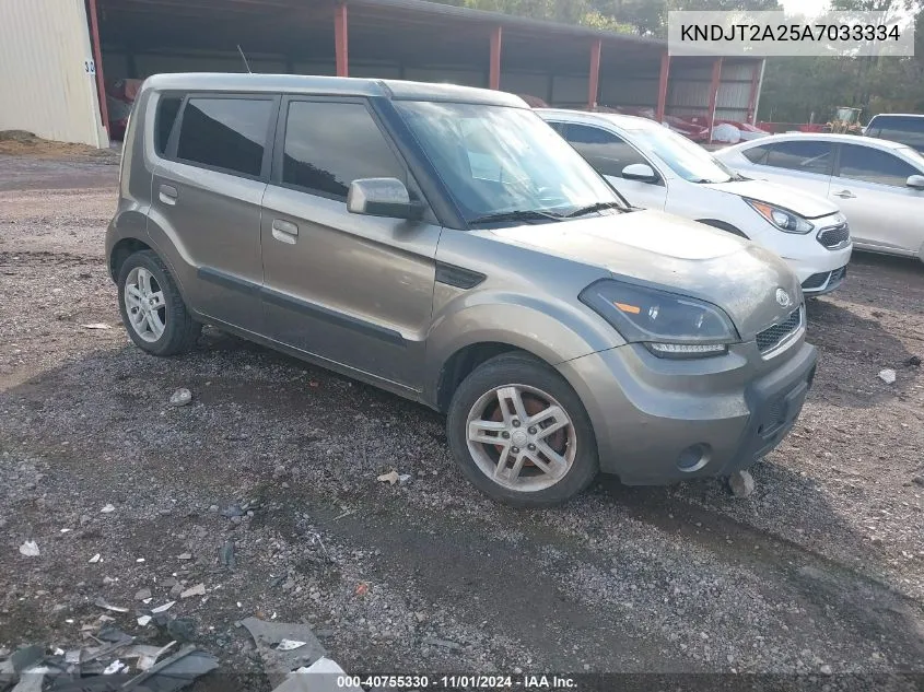 2010 Kia Soul + VIN: KNDJT2A25A7033334 Lot: 40755330