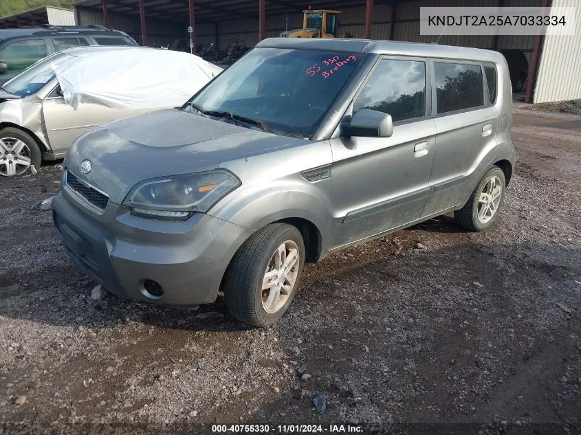 2010 Kia Soul + VIN: KNDJT2A25A7033334 Lot: 40755330