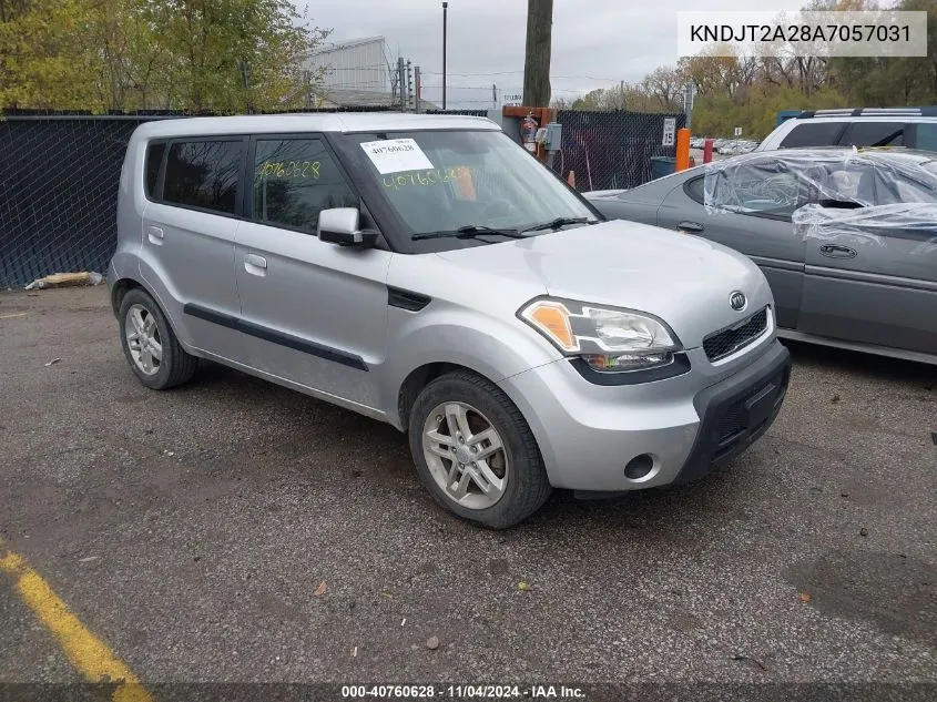 2010 Kia Soul + VIN: KNDJT2A28A7057031 Lot: 40760628