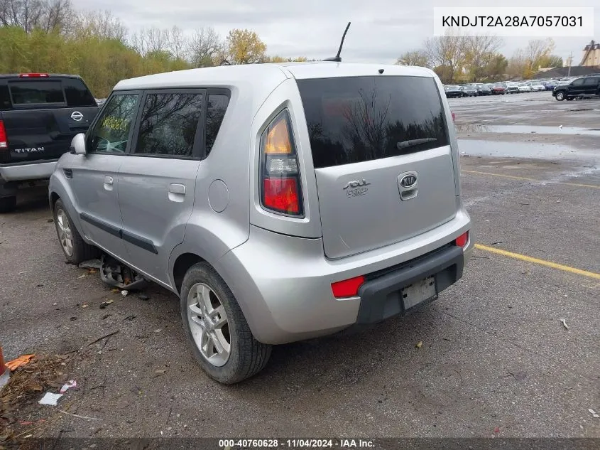 2010 Kia Soul + VIN: KNDJT2A28A7057031 Lot: 40760628