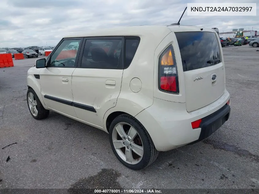 2010 Kia Soul ! VIN: KNDJT2A24A7032997 Lot: 40778001