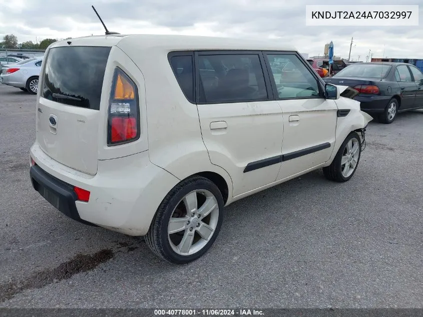 2010 Kia Soul ! VIN: KNDJT2A24A7032997 Lot: 40778001