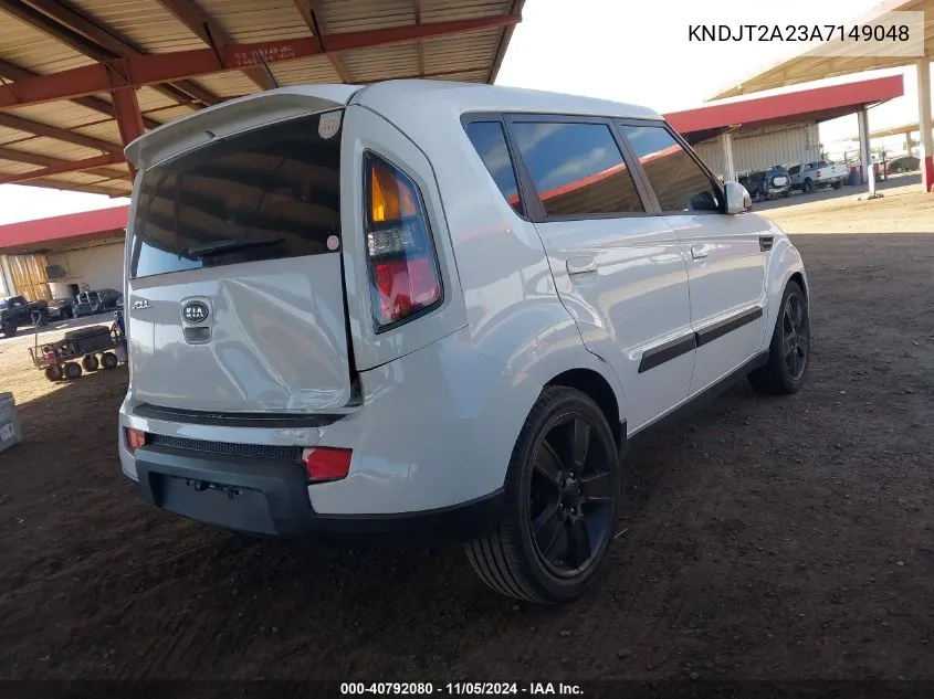 2010 Kia Soul Sport VIN: KNDJT2A23A7149048 Lot: 40792080