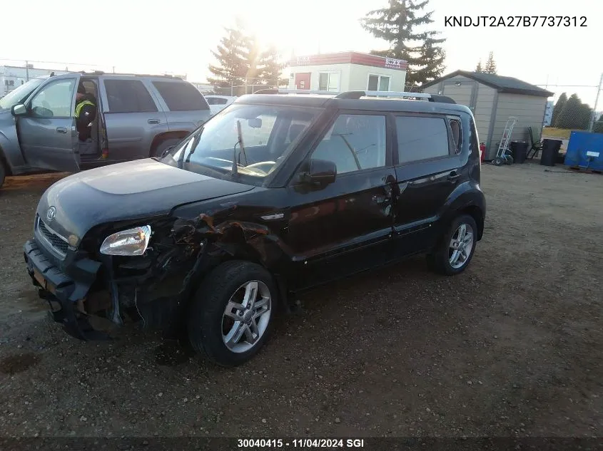 2011 Kia Soul +/!/Sport VIN: KNDJT2A27B7737312 Lot: 30040415