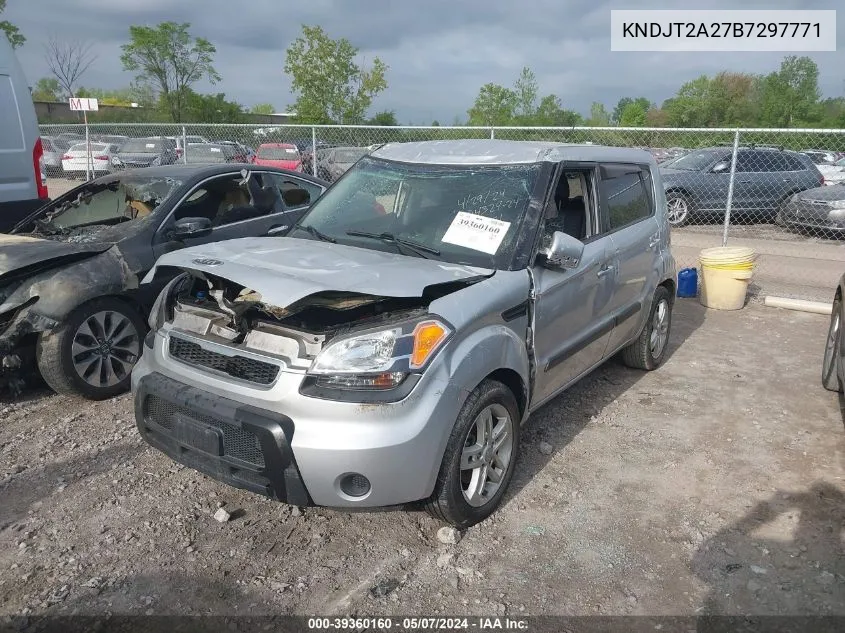 2011 Kia Soul + VIN: KNDJT2A27B7297771 Lot: 39360160