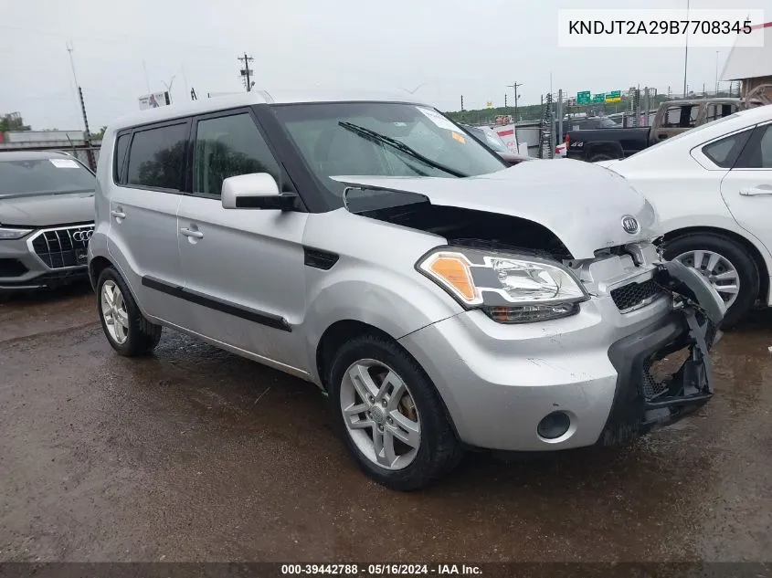 2011 Kia Soul + VIN: KNDJT2A29B7708345 Lot: 39442788