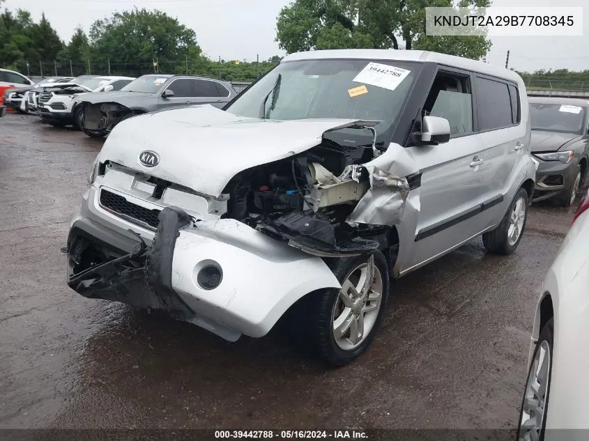 2011 Kia Soul + VIN: KNDJT2A29B7708345 Lot: 39442788