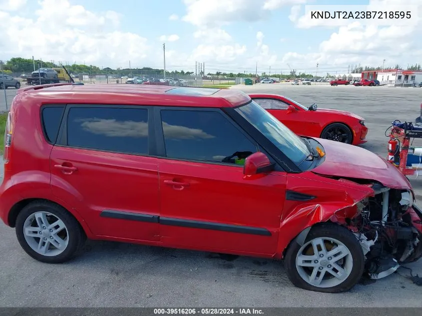 2011 Kia Soul + VIN: KNDJT2A23B7218595 Lot: 39516206