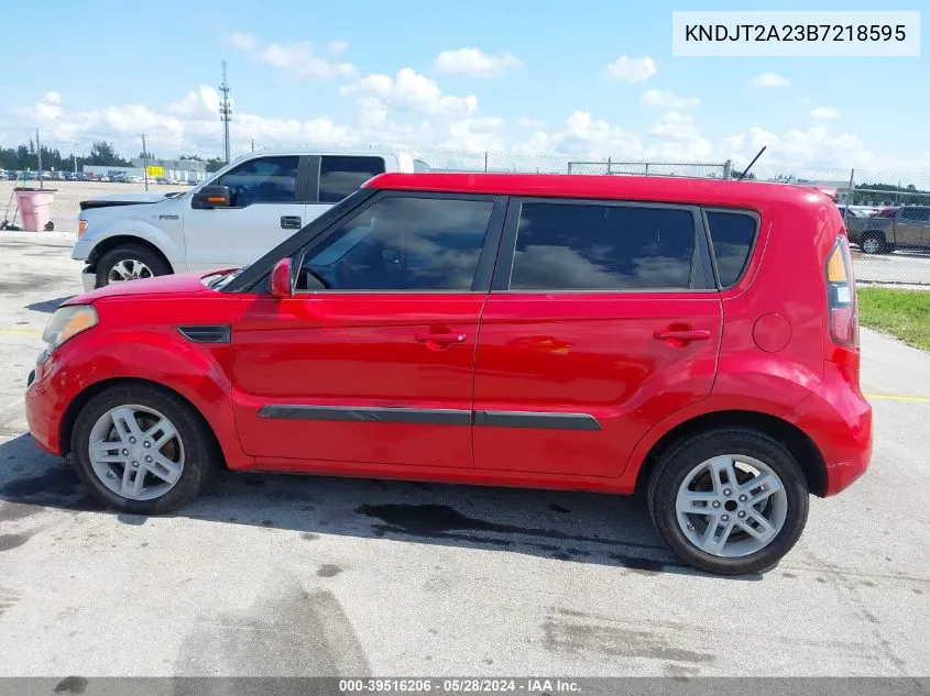 2011 Kia Soul + VIN: KNDJT2A23B7218595 Lot: 39516206