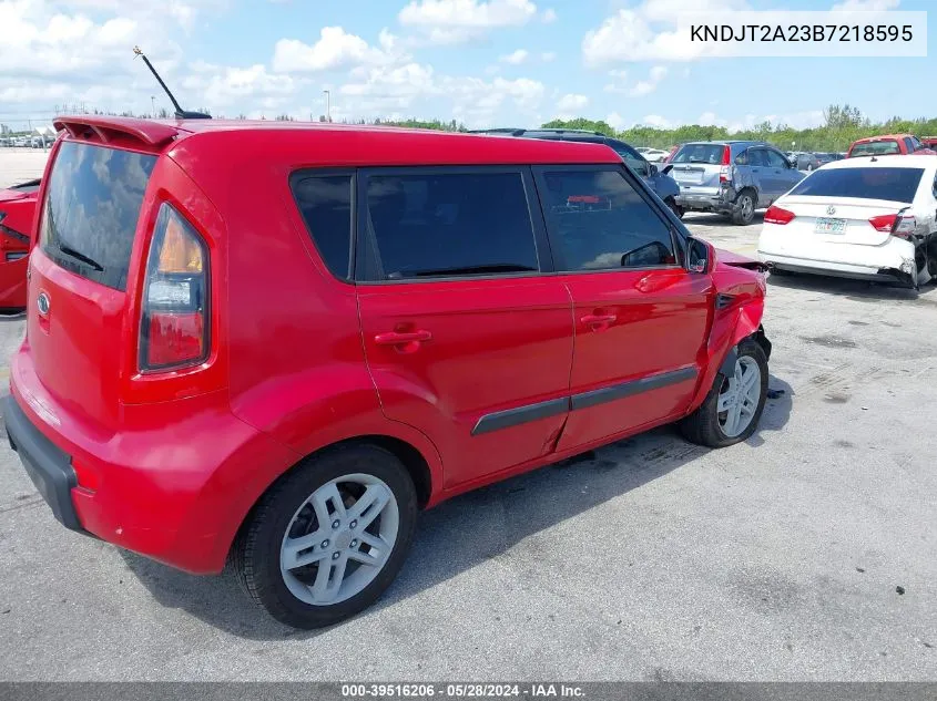 2011 Kia Soul + VIN: KNDJT2A23B7218595 Lot: 39516206