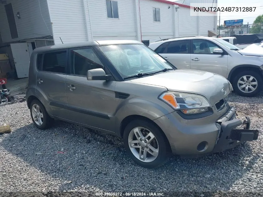 2011 Kia Soul + VIN: KNDJT2A24B7312887 Lot: 39605272