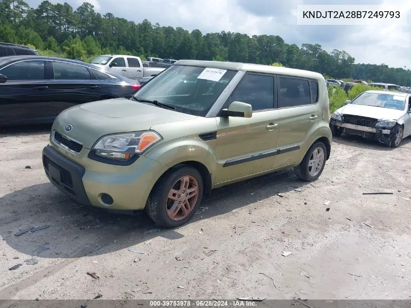 2011 Kia Soul + VIN: KNDJT2A28B7249793 Lot: 39753978