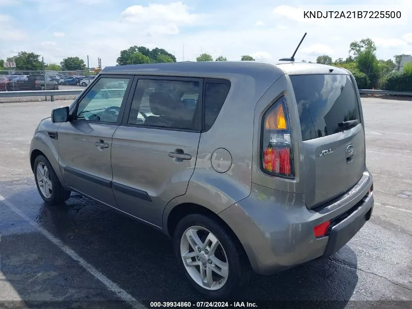 2011 Kia Soul + VIN: KNDJT2A21B7225500 Lot: 39934860