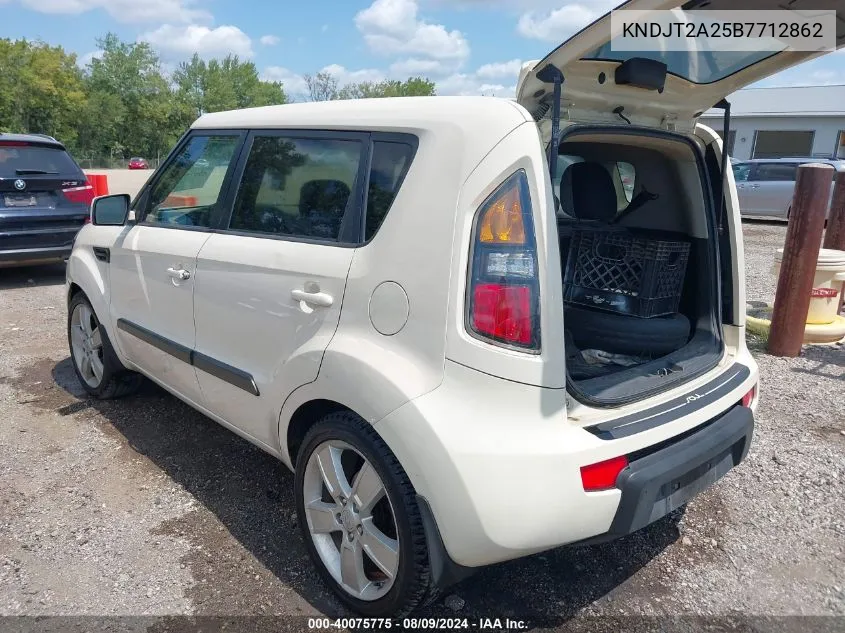 2011 Kia Soul ! VIN: KNDJT2A25B7712862 Lot: 40075775