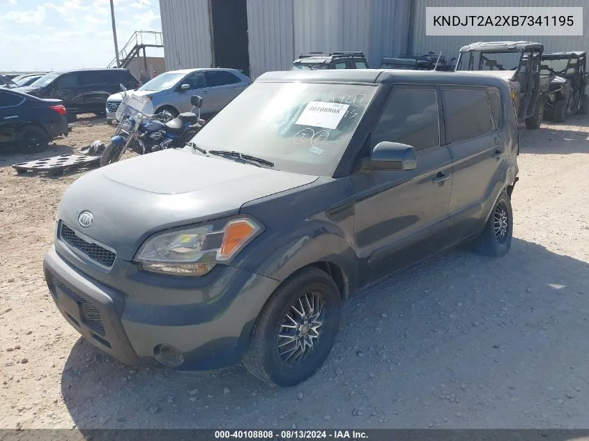 2011 Kia Soul + VIN: KNDJT2A2XB7341195 Lot: 40108808