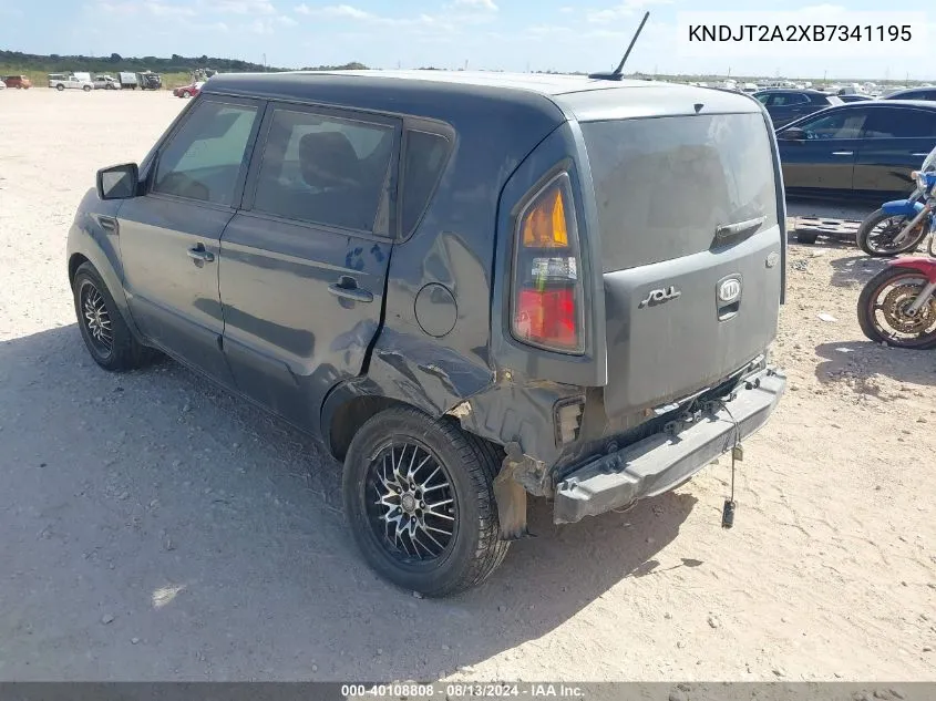 2011 Kia Soul + VIN: KNDJT2A2XB7341195 Lot: 40108808