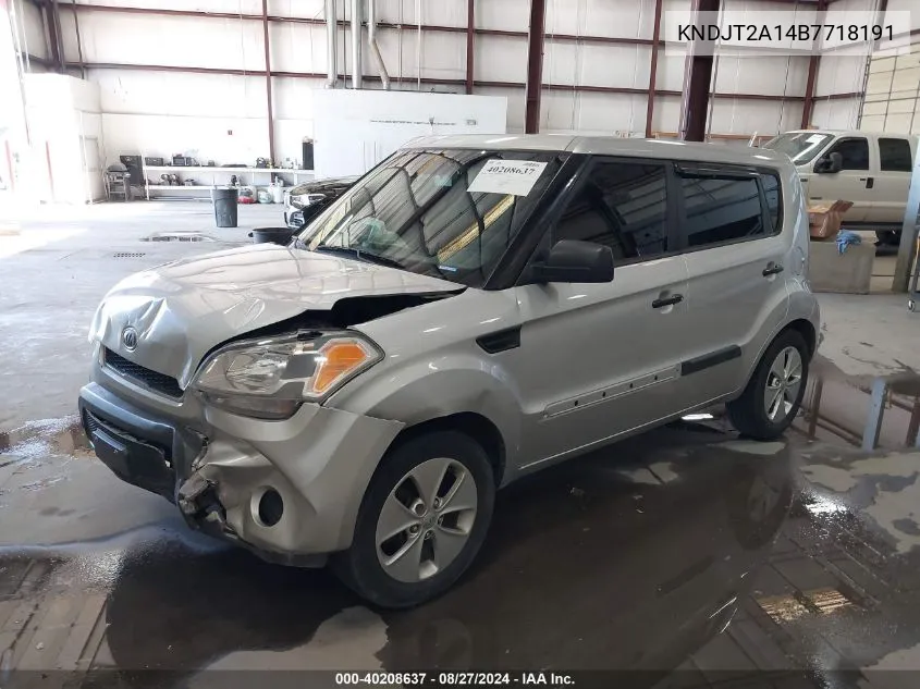 2011 Kia Soul VIN: KNDJT2A14B7718191 Lot: 40208637