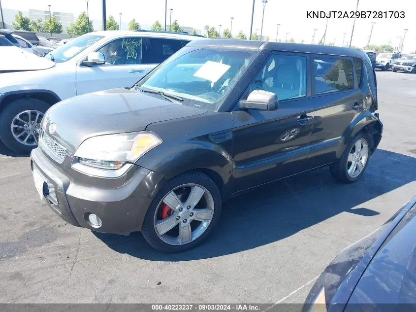 2011 Kia Soul ! VIN: KNDJT2A29B7281703 Lot: 40223237