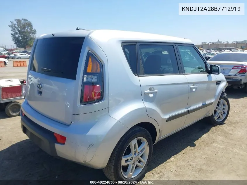 2011 Kia Soul + VIN: KNDJT2A28B7712919 Lot: 40224636