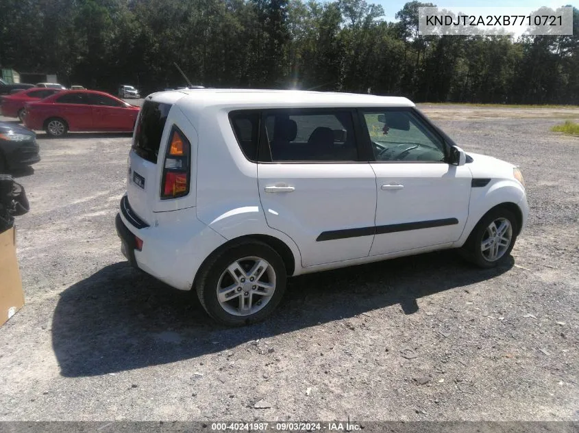 2011 Kia Soul + VIN: KNDJT2A2XB7710721 Lot: 40241987