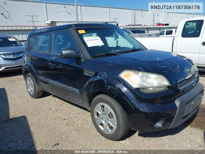 2011 Kia Soul VIN: KNDJT2A11B7306178 Lot: 40263486