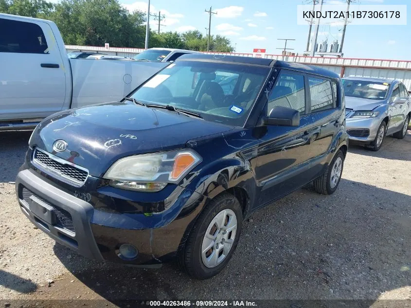 2011 Kia Soul VIN: KNDJT2A11B7306178 Lot: 40263486