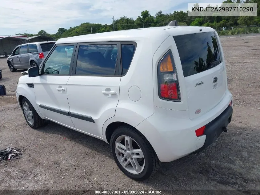 2011 Kia Soul + VIN: KNDJT2A29B7710290 Lot: 40307381