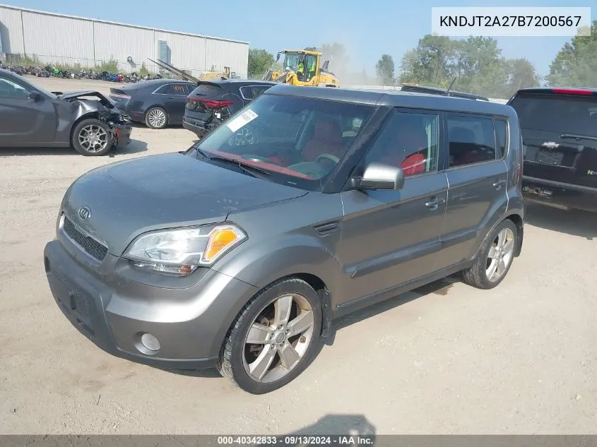 2011 Kia Soul Sport VIN: KNDJT2A27B7200567 Lot: 40342833