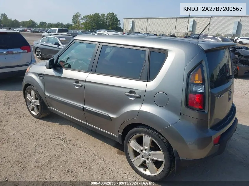 2011 Kia Soul Sport VIN: KNDJT2A27B7200567 Lot: 40342833