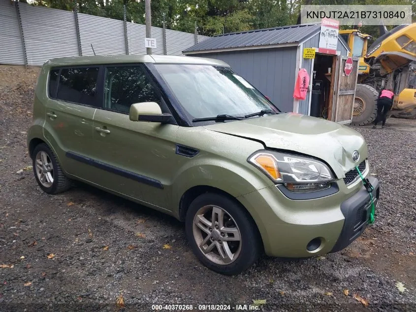 2011 Kia Soul +/!/Sport VIN: KNDJT2A21B7310840 Lot: 40370268