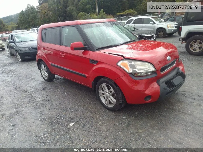 2011 Kia Soul + VIN: KNDJT2A2XB7273819 Lot: 40372380