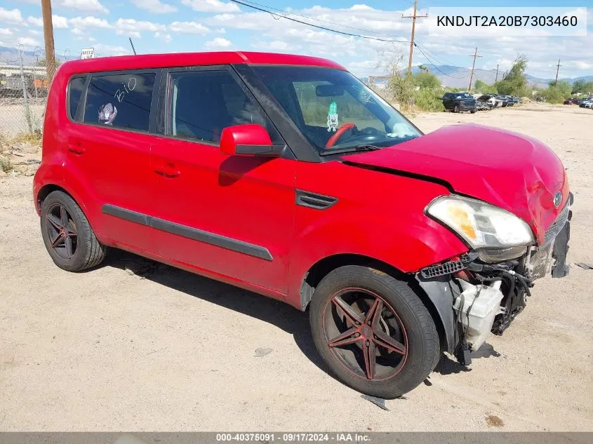 2011 Kia Soul + VIN: KNDJT2A20B7303460 Lot: 40375091