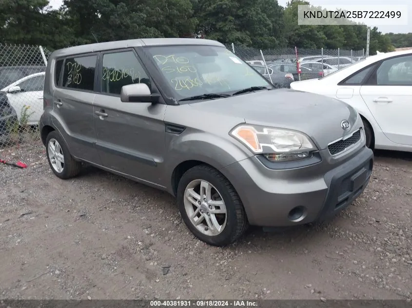 2011 Kia Soul + VIN: KNDJT2A25B7222499 Lot: 40381931