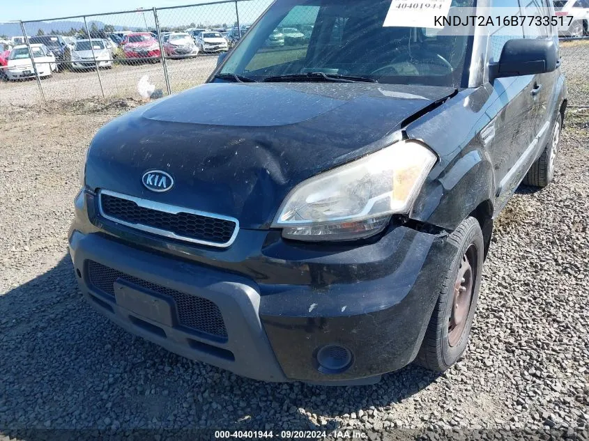 2011 Kia Soul VIN: KNDJT2A16B7733517 Lot: 40401944