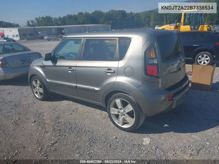 2011 Kia Soul ! VIN: KNDJT2A22B7338534 Lot: 40402290