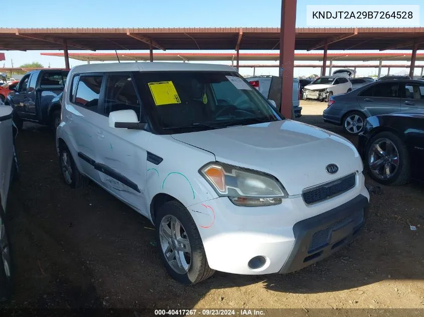 2011 Kia Soul + VIN: KNDJT2A29B7264528 Lot: 40417267