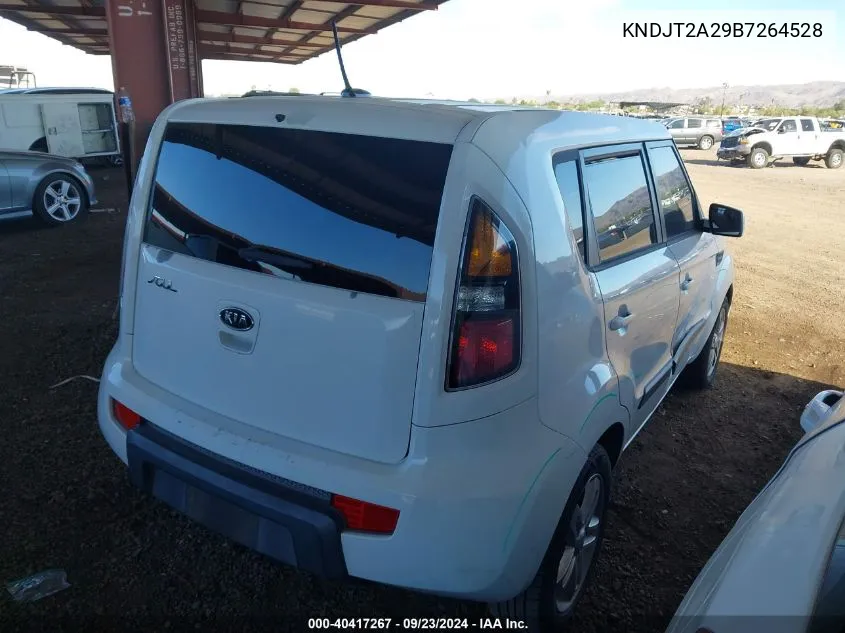 2011 Kia Soul + VIN: KNDJT2A29B7264528 Lot: 40417267