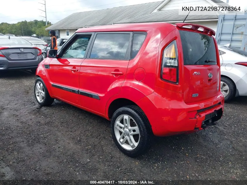 2011 Kia Soul + VIN: KNDJT2A29B7278364 Lot: 40470417