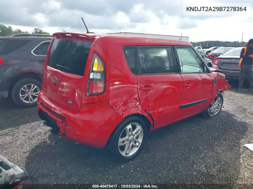 2011 Kia Soul + VIN: KNDJT2A29B7278364 Lot: 40470417