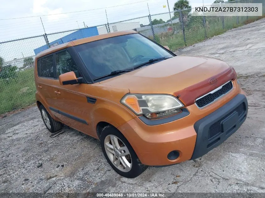 2011 Kia Soul + VIN: KNDJT2A27B7312303 Lot: 40489048