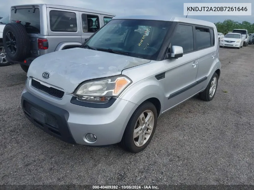 2011 Kia Soul +/!/Sport VIN: KNDJT2A20B7261646 Lot: 40489392