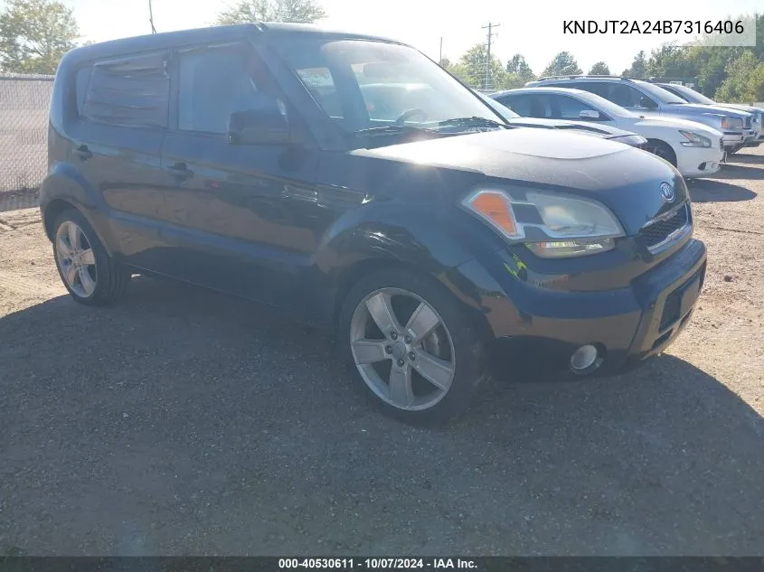 2011 Kia Soul ! VIN: KNDJT2A24B7316406 Lot: 40530611