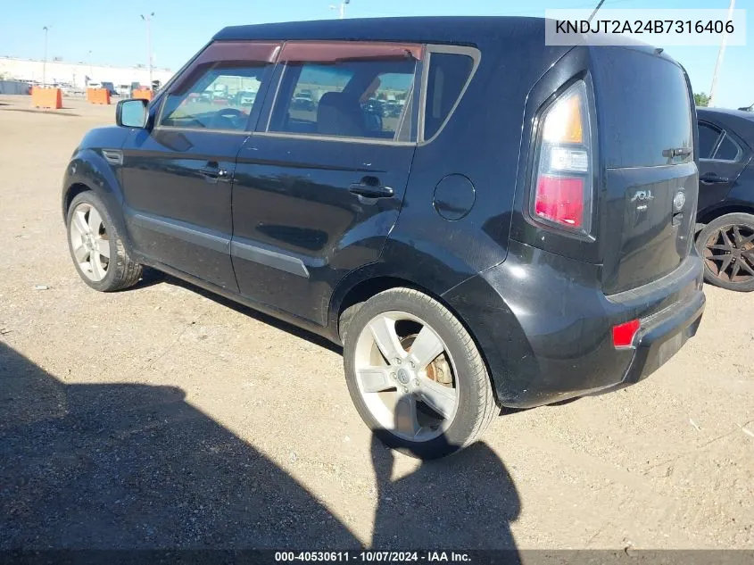 2011 Kia Soul ! VIN: KNDJT2A24B7316406 Lot: 40530611