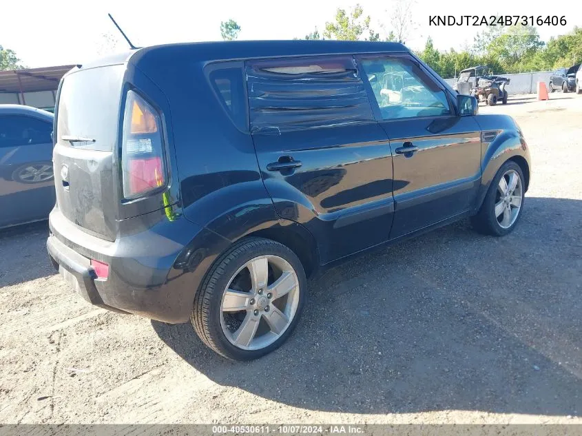 2011 Kia Soul ! VIN: KNDJT2A24B7316406 Lot: 40530611