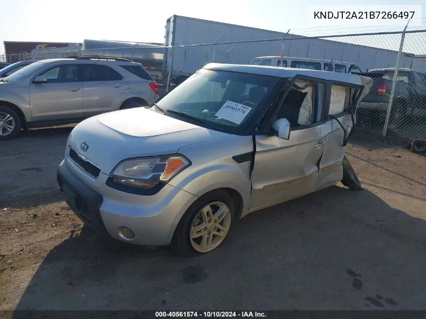 2011 Kia Soul + VIN: KNDJT2A21B7266497 Lot: 40561574