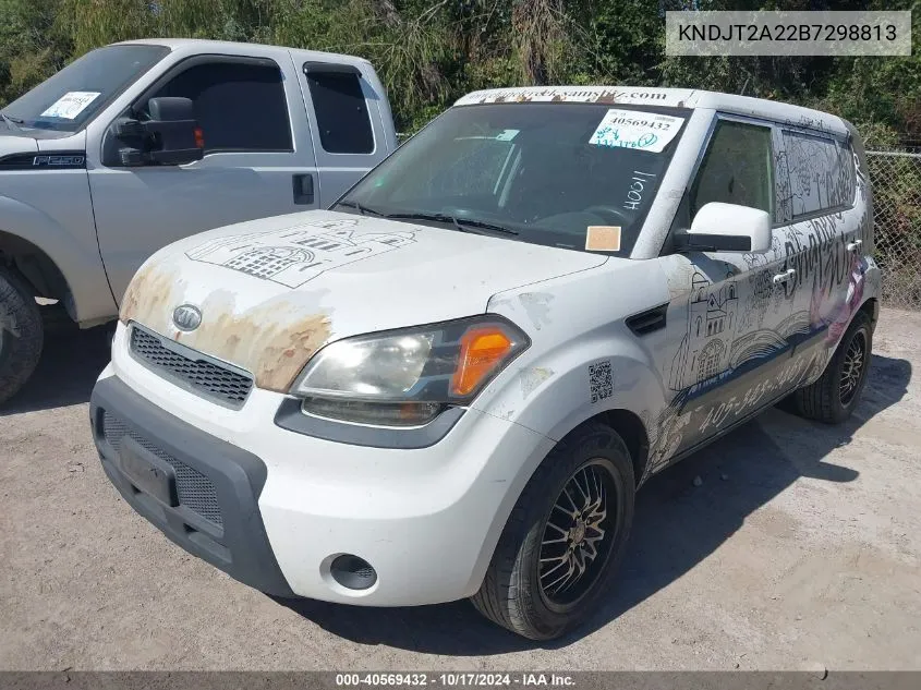 2011 Kia Soul + VIN: KNDJT2A22B7298813 Lot: 40569432