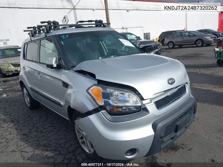 2011 Kia Soul + VIN: KNDJT2A24B7320262 Lot: 40577311