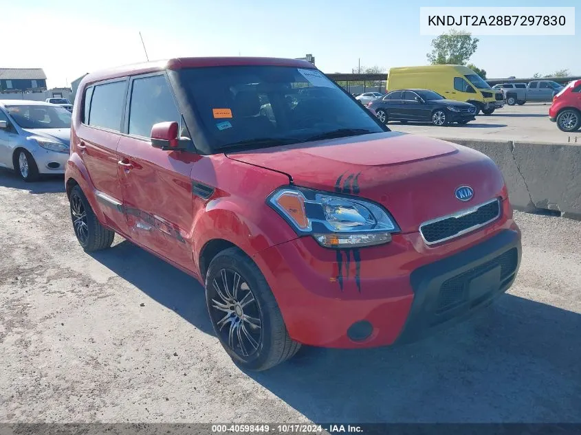 2011 Kia Soul + VIN: KNDJT2A28B7297830 Lot: 40598449