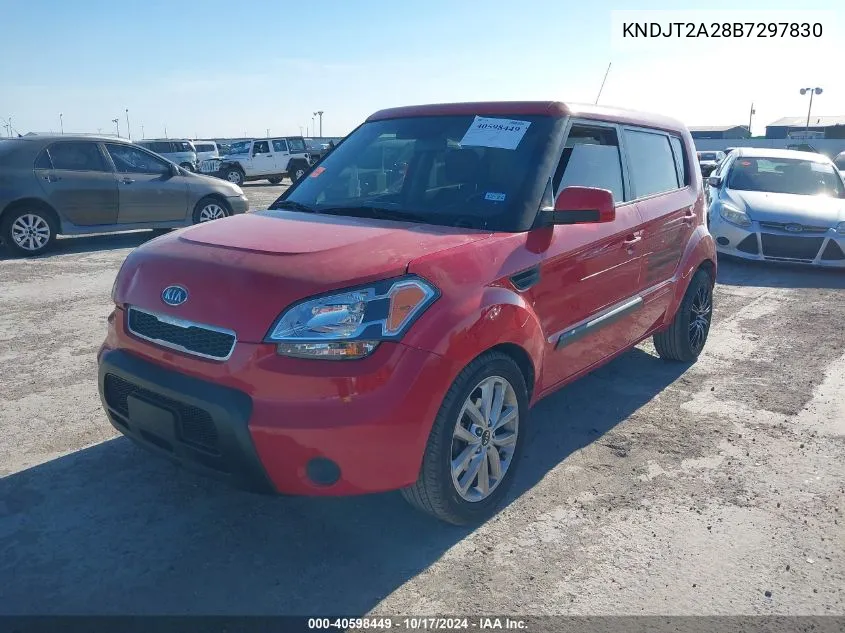 2011 Kia Soul + VIN: KNDJT2A28B7297830 Lot: 40598449